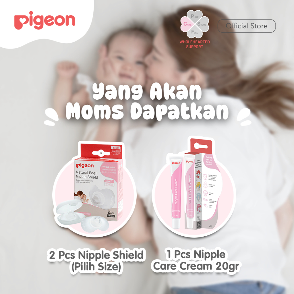 Pigeon Breastfeeding Care's Mom Bundle Nipple Shield Size 2/3 & Nipple Care Cream 20g Foto 2