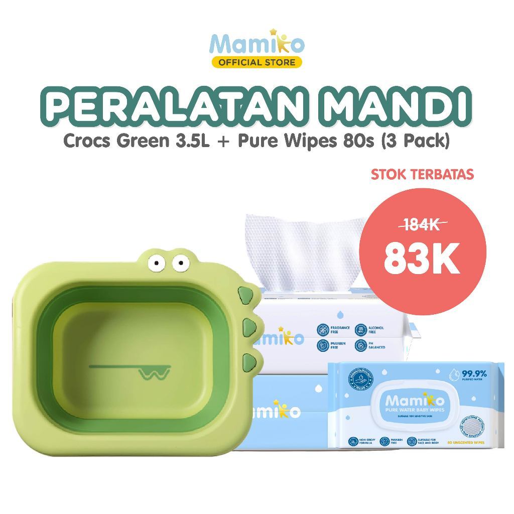 Mamiko Baskom Lipat Bayi Baby Wash Basin Model Crocodile & Lion Kapasitas 3.5L & Foto 8