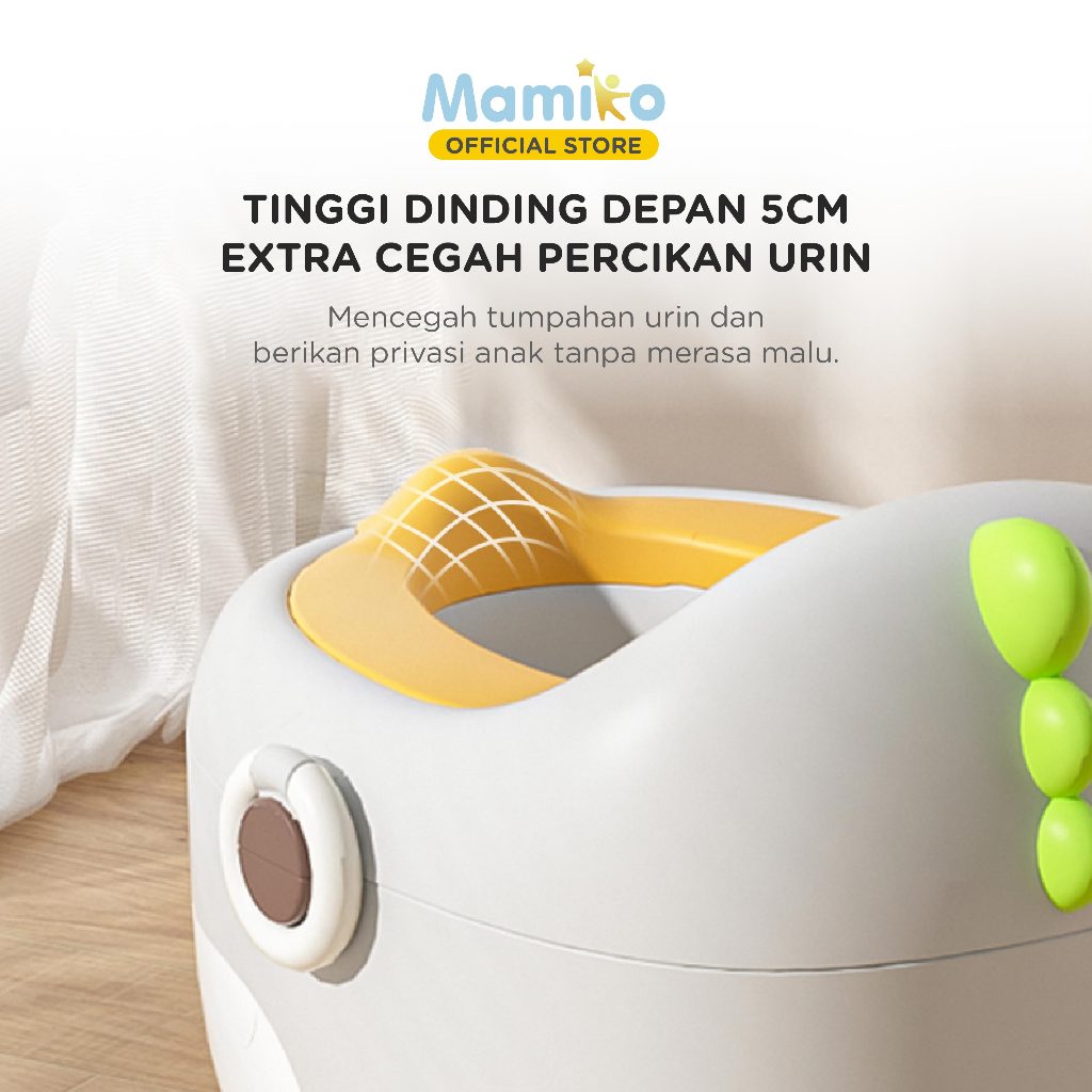 Mamiko All-in-One Potty Training Set Toilet Anak Duduk Portable 4 Fase Abu-abu Foto 3