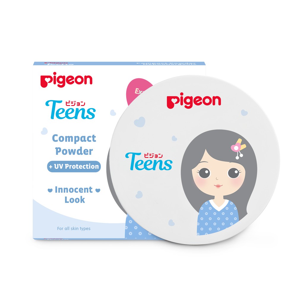 PIGEON TEENS Compact Powder Sand 14Gr Bedak Padat Remaja UV Protection