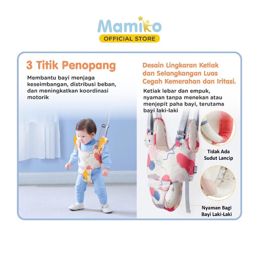 KUB x CL Toddler Belt Baby Walking Assistant 2 Ways Rompi Katun Premium Foto 4