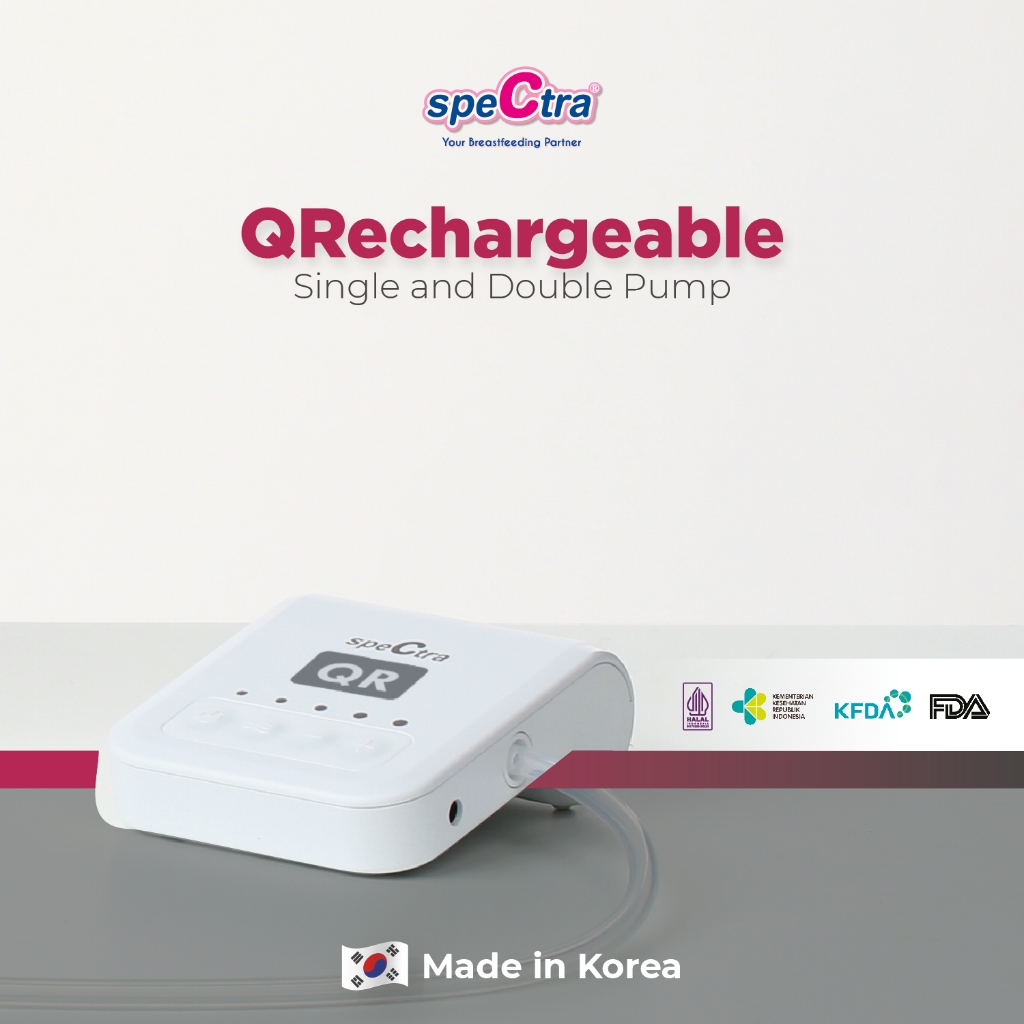 Pompa ASI Elektrik Ganda Spectra QR Double Breastpump Portable Baterai