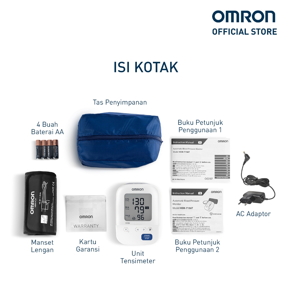 Tensimeter Digital OMRON HEM-7156T-A Manset IntelliWrap Bluetooth Connect Foto 4