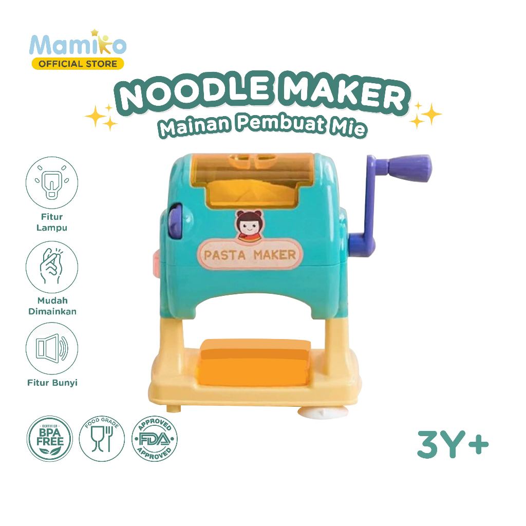 Mainan Edukatif KUB Noodle Maker Pembuat Mie dari Tepung Liat Food Grade Foto 2