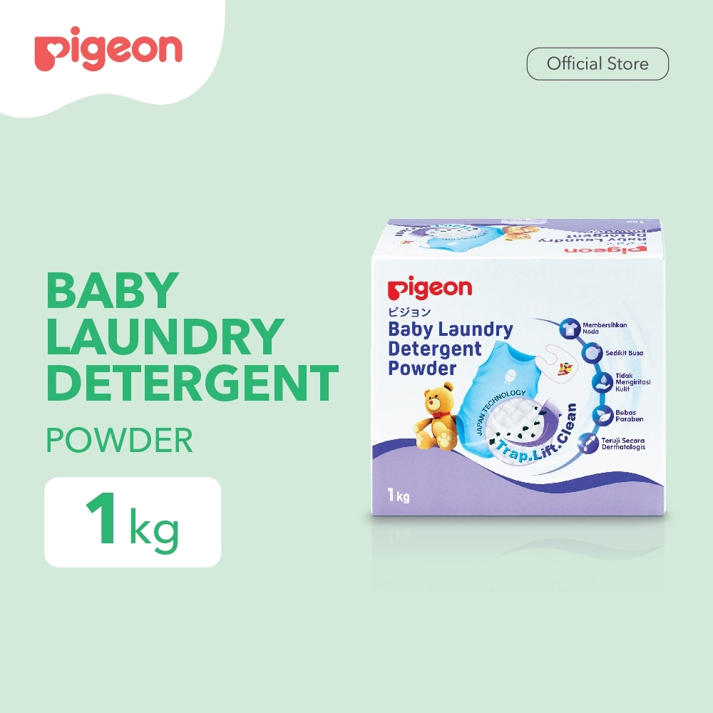 Deterjen Bubuk Pakaian Bayi Pigeon Laundry Detergent Powder 1kg Paket Hemat Foto 2