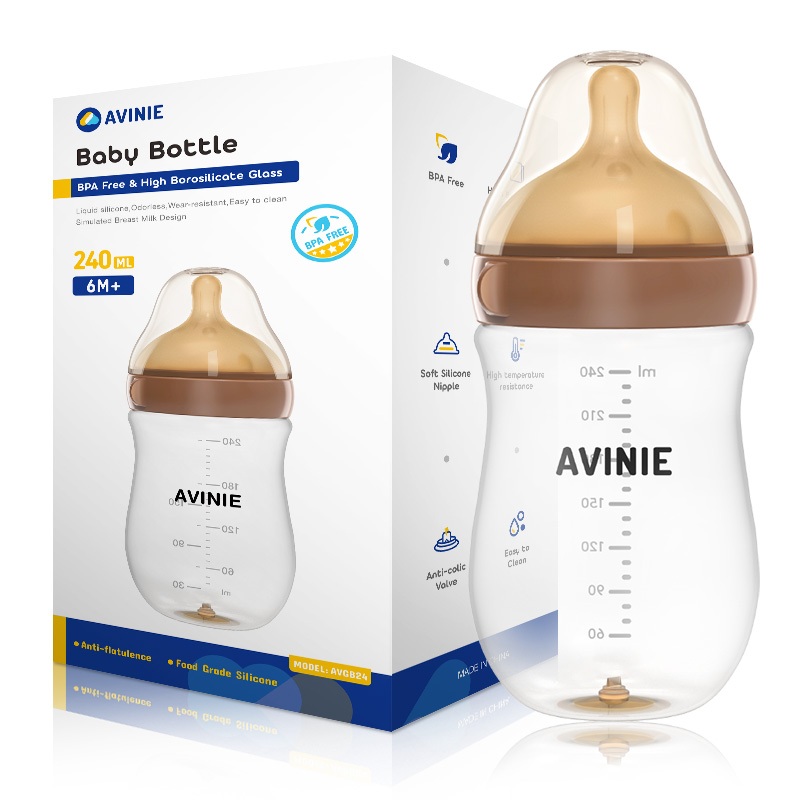 Dr.isla Botol Susu Kaca Anti Kolik Wide Neck 160ml 240ml BPA Free AVGB16 Foto 8