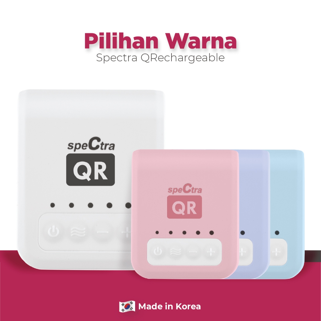 Pompa ASI Elektrik Ganda Spectra QR Double Breastpump Portable Baterai Foto 2