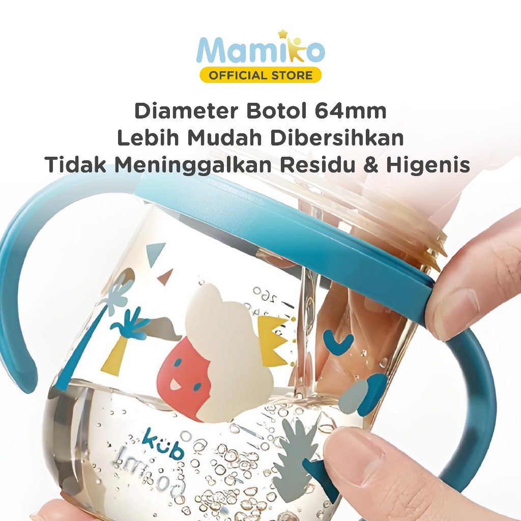 Gelas Sedotan Bayi KUB Big Eye Cup 260ml PPSU Bahan Jerman Anti Tumpah Foto 4