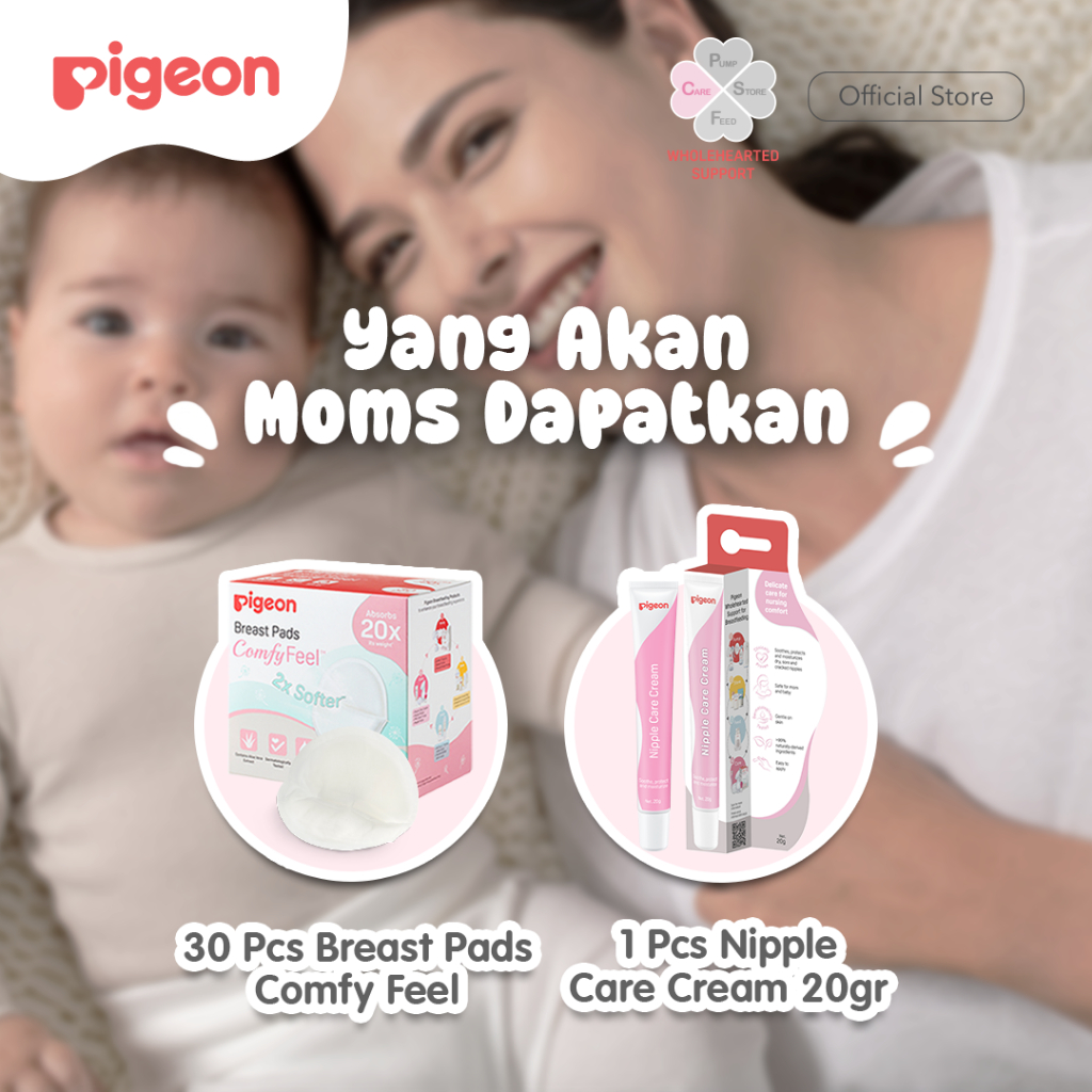 Pigeon Selfcare Bundling Breast Pads 12pcs & Nipple Care Cream 20g Untuk Ibu Menyusui Foto 2