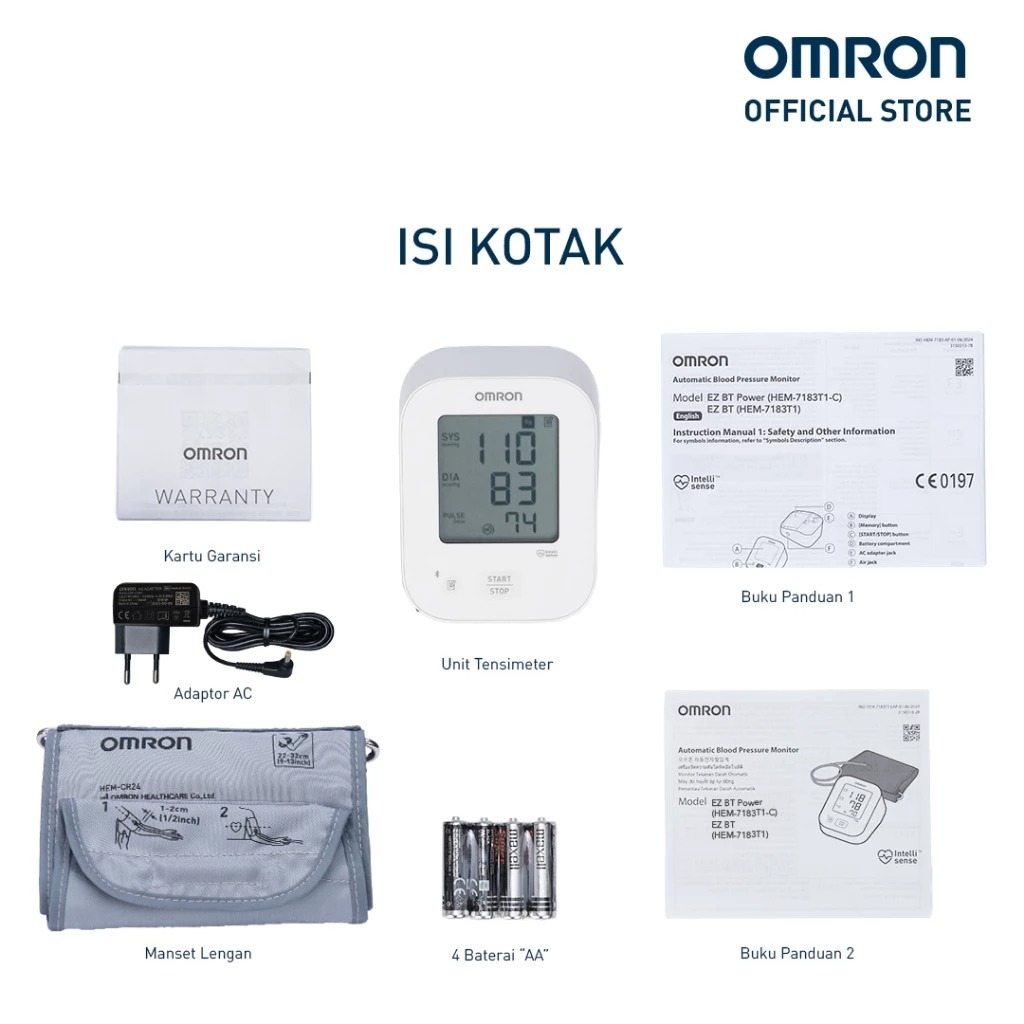 Omron Tensimeter Digital HEM-7155T Blood Pressure Monitor Lengan Atas Bluetooth IntelliWrap Foto 5