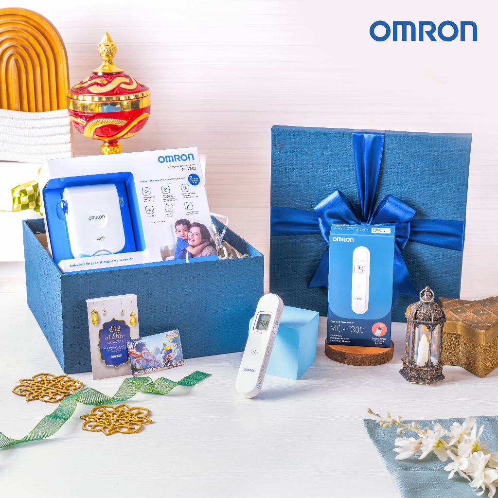 Hampers Perlindungan Kesehatan Anak Omron Nebulizer NE-C803 & Termometer Dahi MC-F300 Foto 2