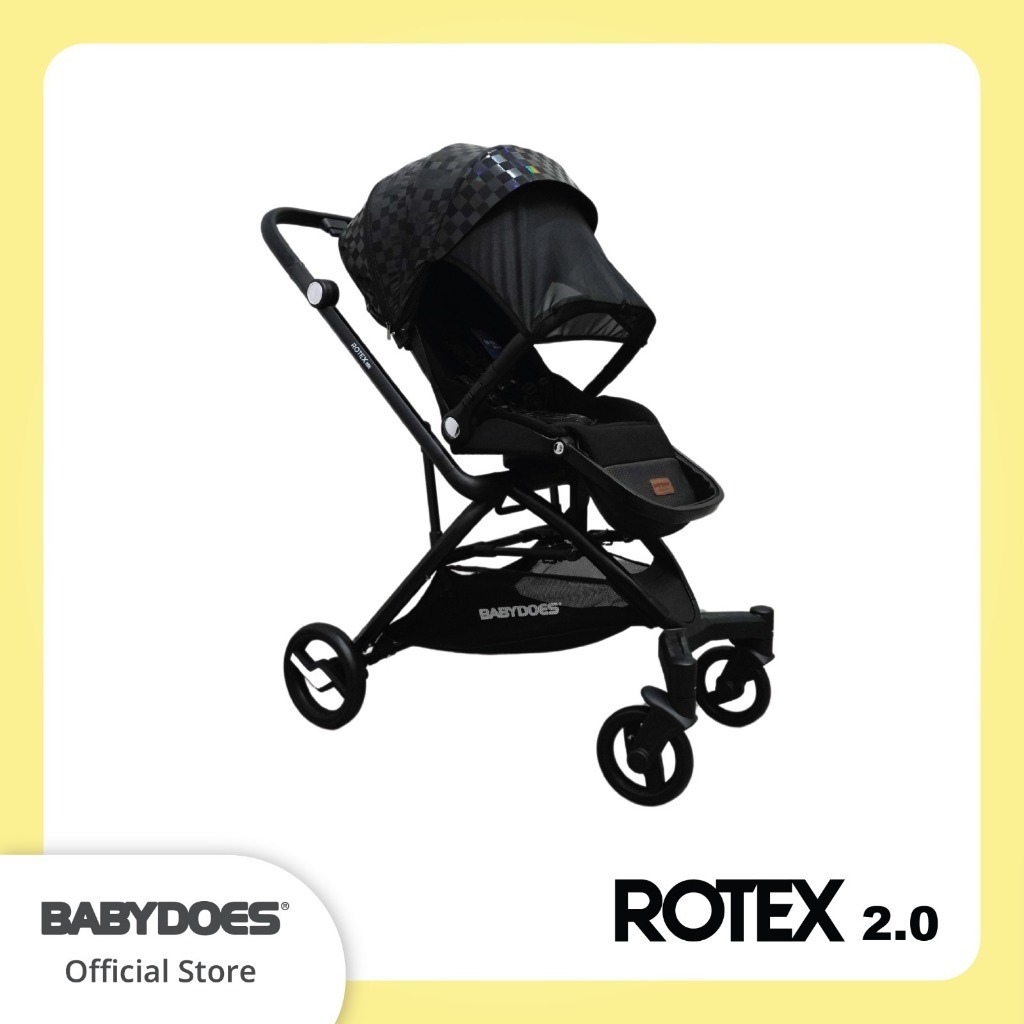 Babydoes Rotex 2.0 Stroller Reversible Kursi Putar 360 Derajat Kanopi Sunshade Foto 6