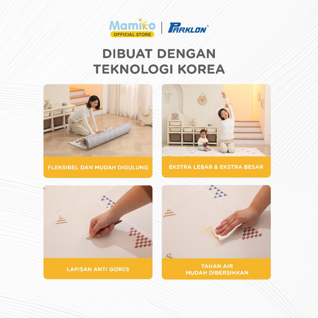 Parklon PVC Roll Playmat 190x130 cm & 230x140 cm Double Side Diamond Embossing Anti Foto 3