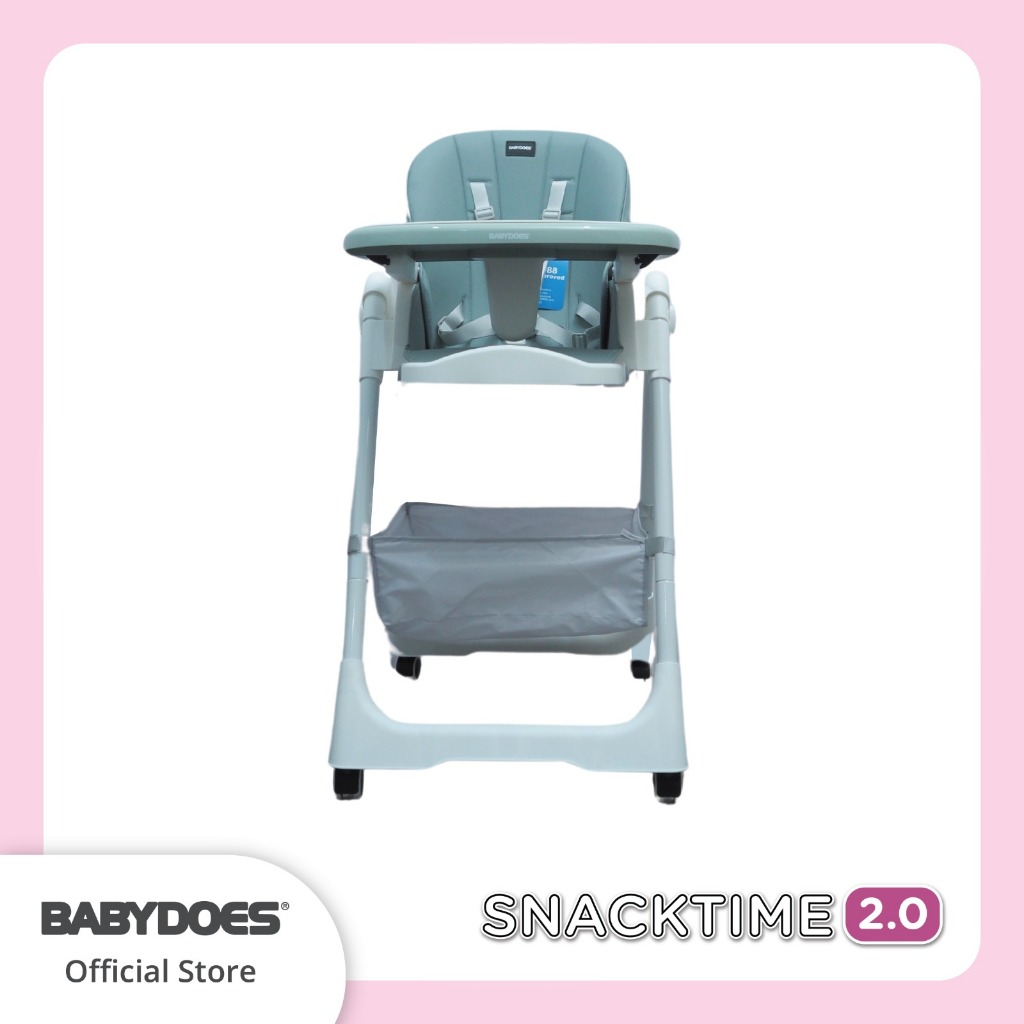 High Chair Babydoes Snacktime 2.0 Kursi Makan Bayi Sandaran Bisa Diatur 8 Tinggi Roda Foto 8