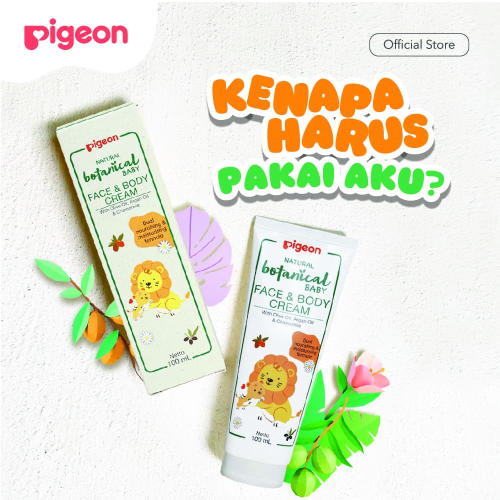 PIGEON Botanical Body & Face Cream 100ml Paket Hemat Lotion Bayi Pelembab Hypoallergenic