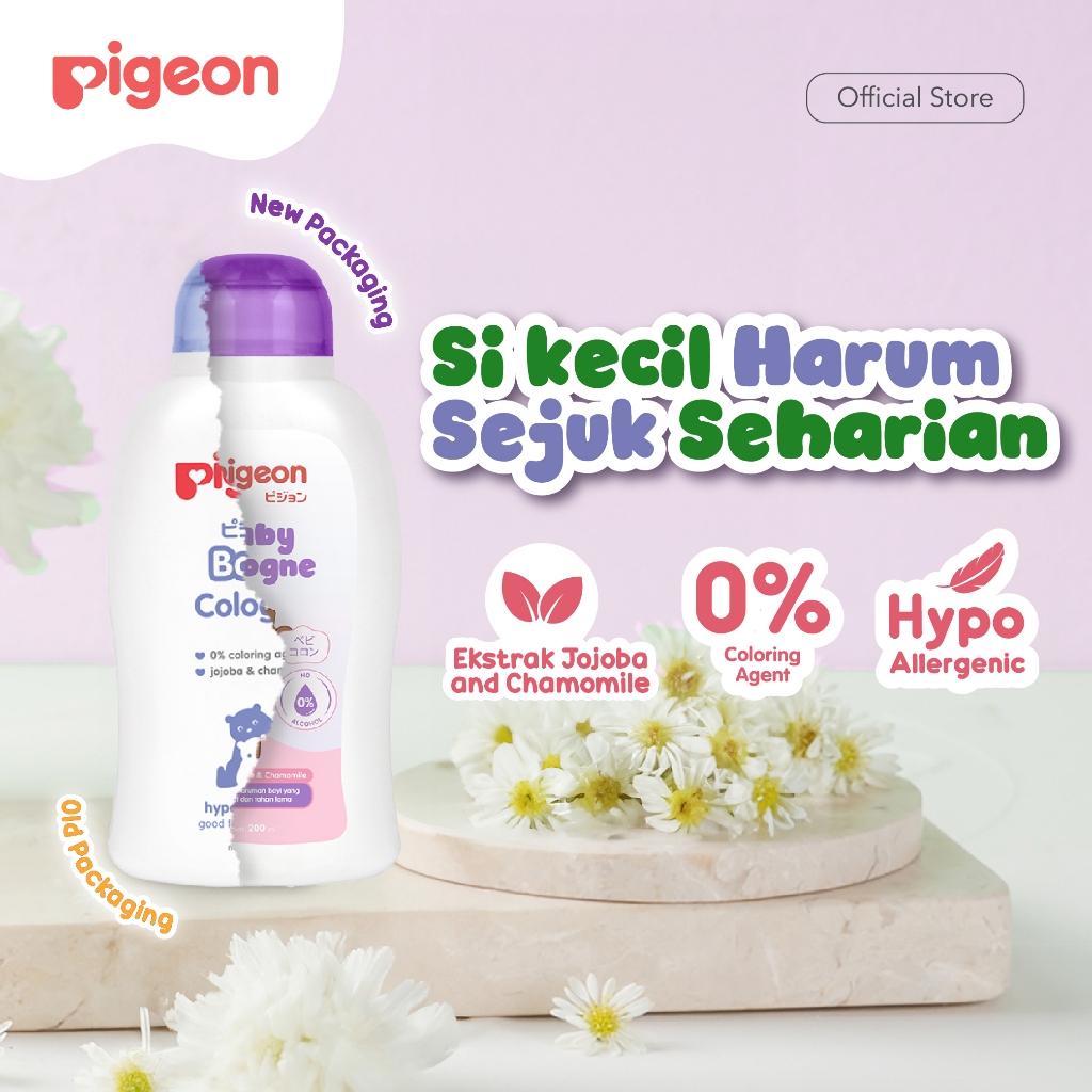 Pigeon Baby Cologne 100ml New Varian Hypoallergenic Parfum Bayi Aman untuk Kulit Sensitif Foto 4
