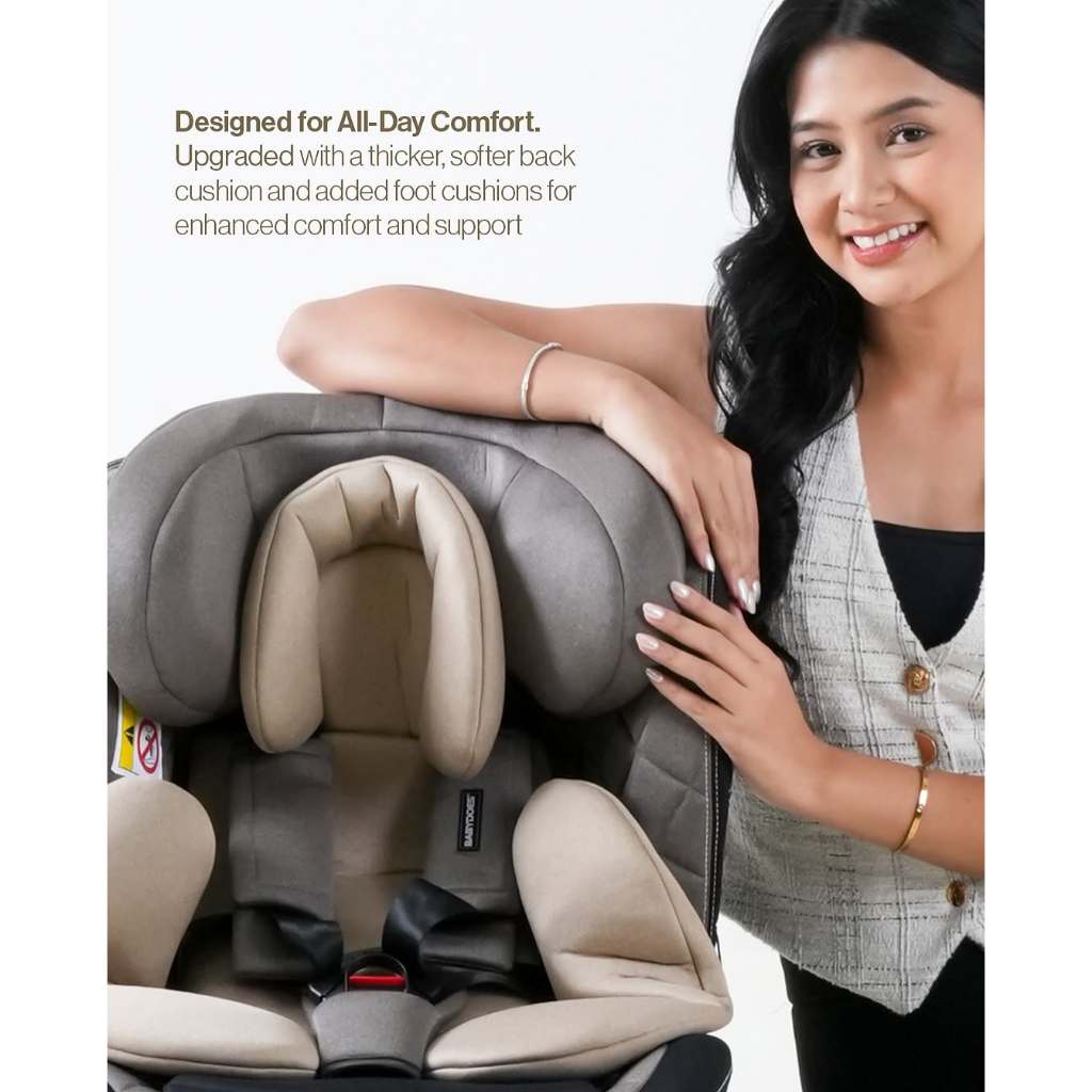 Babydoes Full Rotate 2.0 Car Seat 360° ISOFIX Sertifikasi ECE R44/04 dengan Alarm Buckle Foto 4