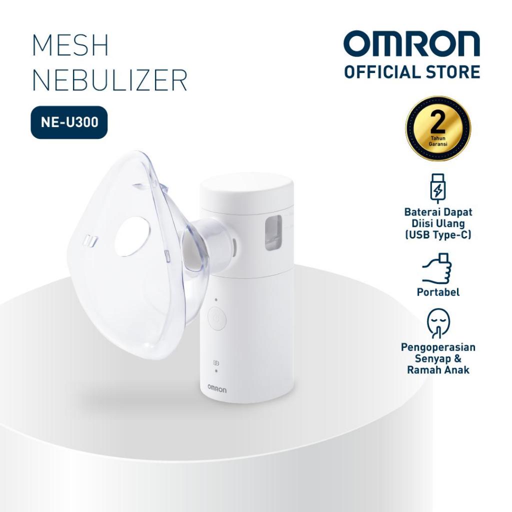 Nebulizer Mesh Omron NE-U100 Portable 360 Derajat Teknologi Titanium Vibrator Foto 7