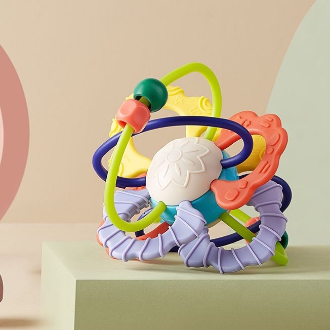 KUB Teether Ball Mainan Gigitan Bayi Bola Bebas BPA Aman untuk Bayi Foto 3