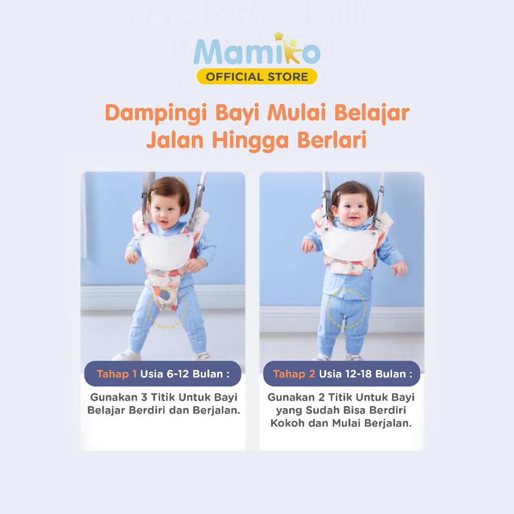 KUB x CL Toddler Belt Baby Walking Assistant 2 Ways Rompi Katun Premium Foto 5