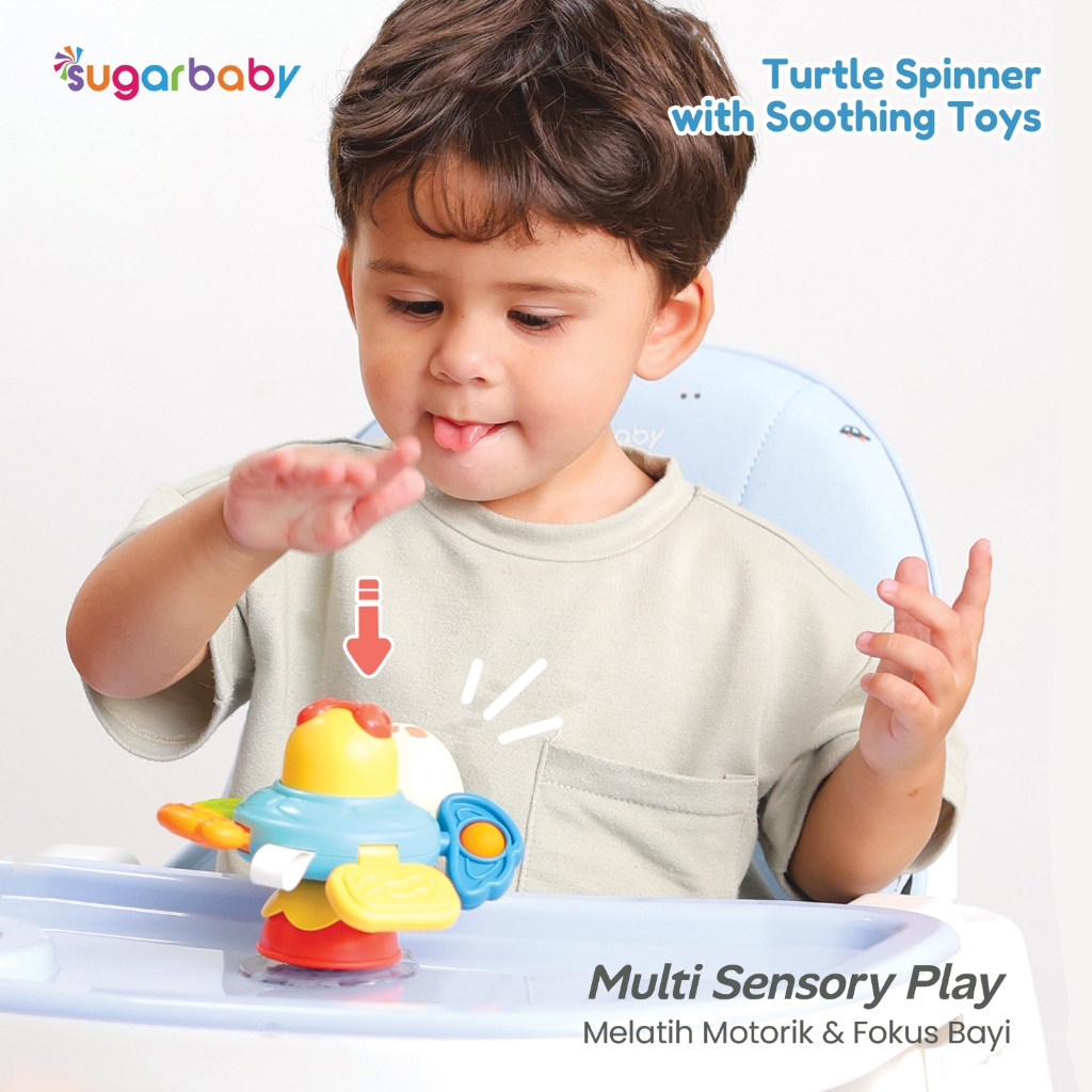 Mainan Sensori Bayi Sugarbaby Turtle Spinner 360 Suction Cup BPA Free Foto 4