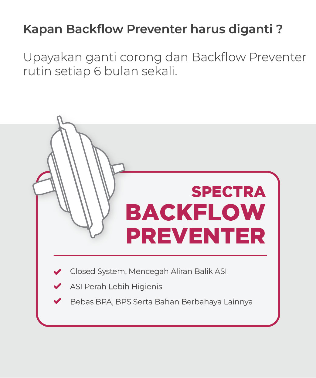 Backflow Preventer Spectra 1pc Aksesoris Pompa ASI Anti Backflow Foto 8