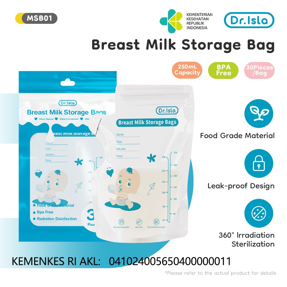 Kantong ASI Dr.isla 250ml 30Pcs Foto 2
