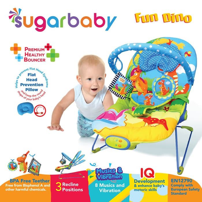 Sugar Baby Premium Baby Bouncer 3in1 Tempat Tidur Duduk Mainan Newborn 11kg Foto 2