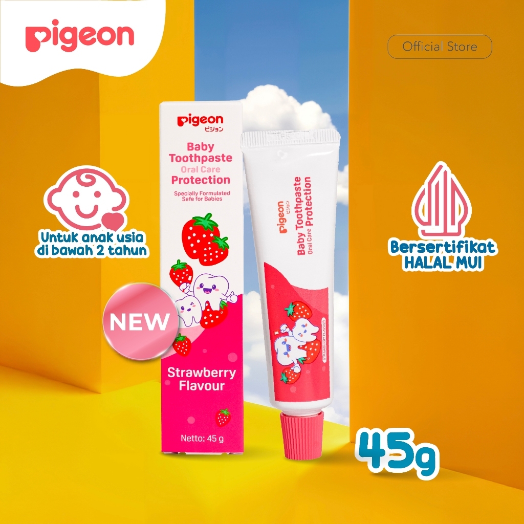 Pigeon Paket Perawatan Bayi Lengkap: Bedak Padat Chamomile 45gr, Pasta Gigi, Cotton Bud Small Foto 3