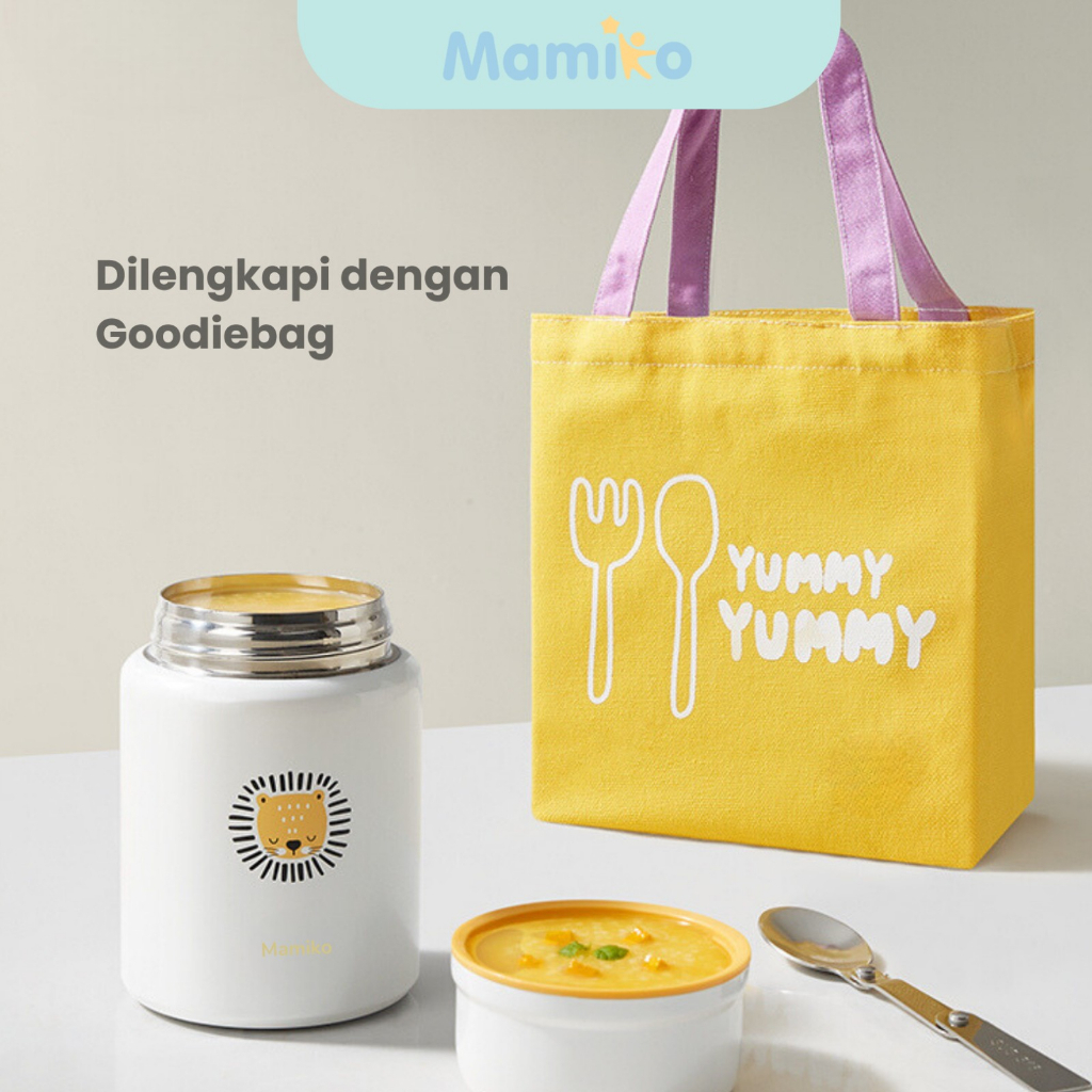 Tote Bag Canvas KUB Tas Bekel Makan Anak Kapasitas 480ml Foto 2
