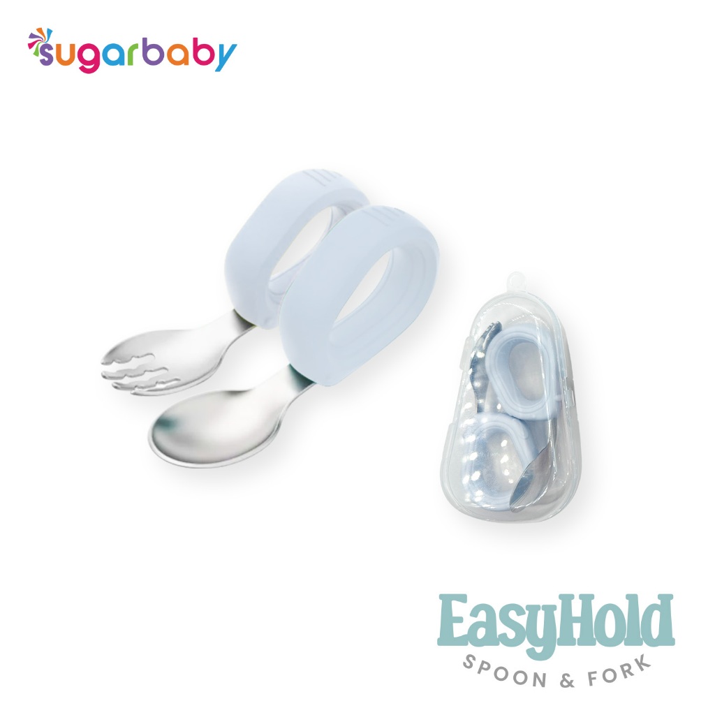 Sendok Garpu Bayi Sugarbaby Easy Hold Training Spoon Fork Stainless Steel 304 Foto 6