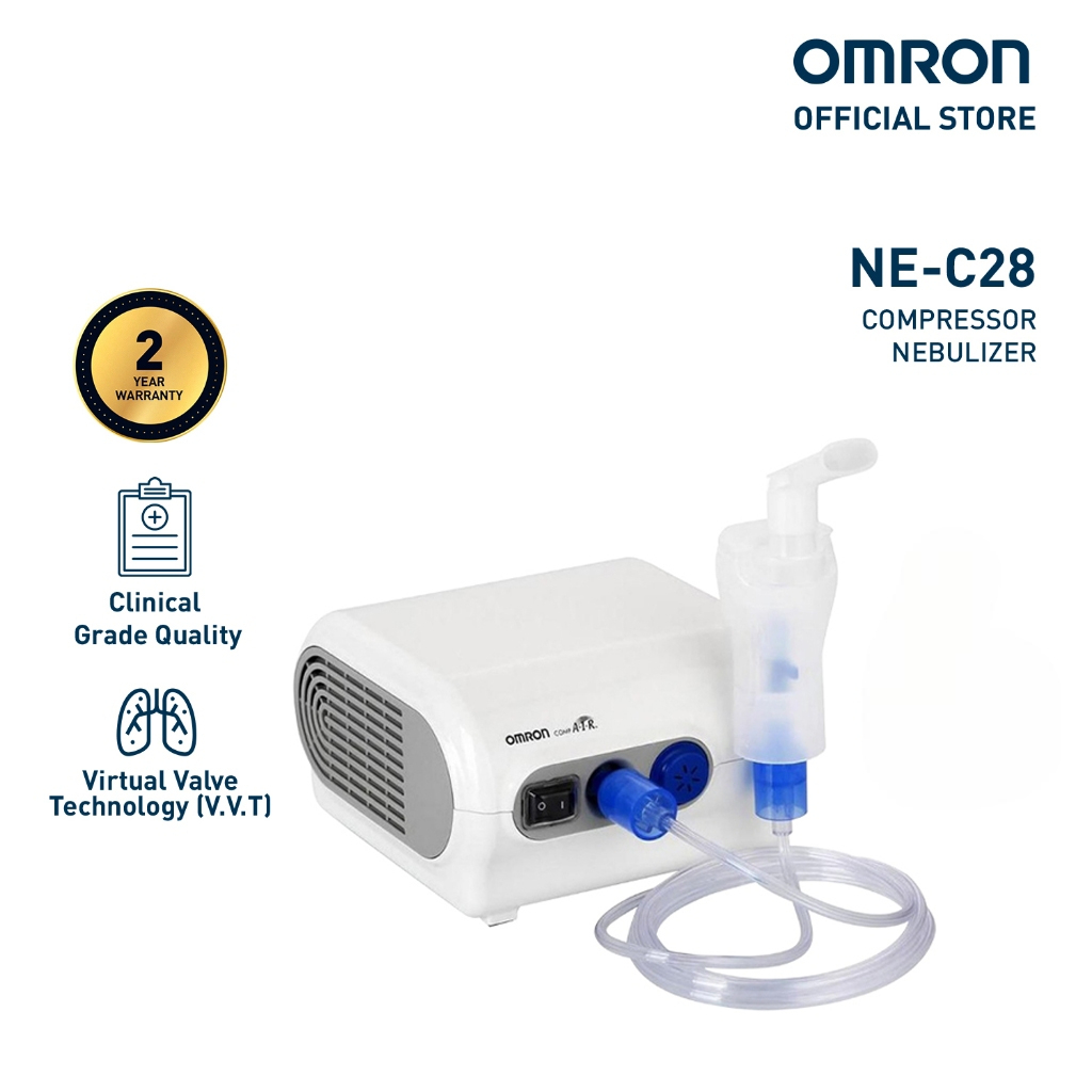 Omron Nebulizer NE-C28 Kompresor Terapi Pernapasan dengan Teknologi VVT