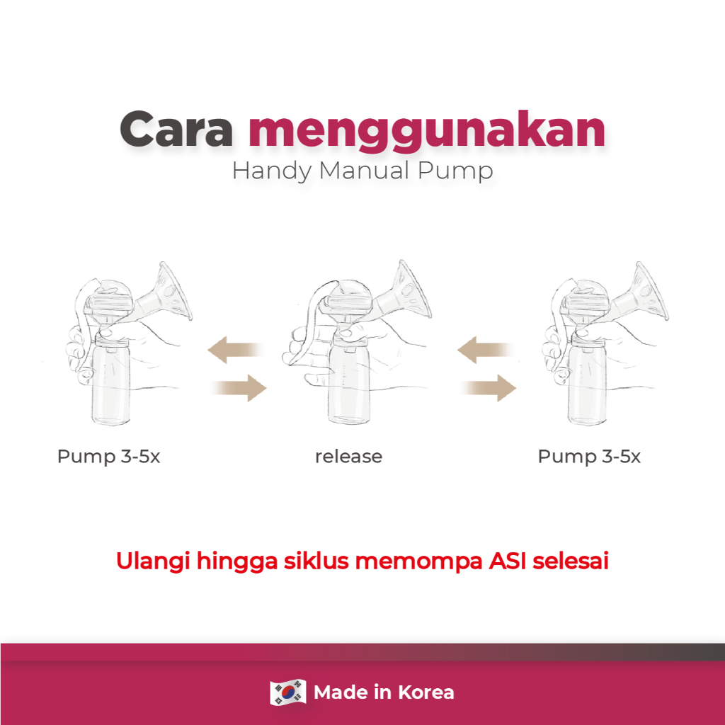 Pompa ASI Manual Spectra Handy Plus Single Pump Portable untuk Ibu Menyusui Foto 4