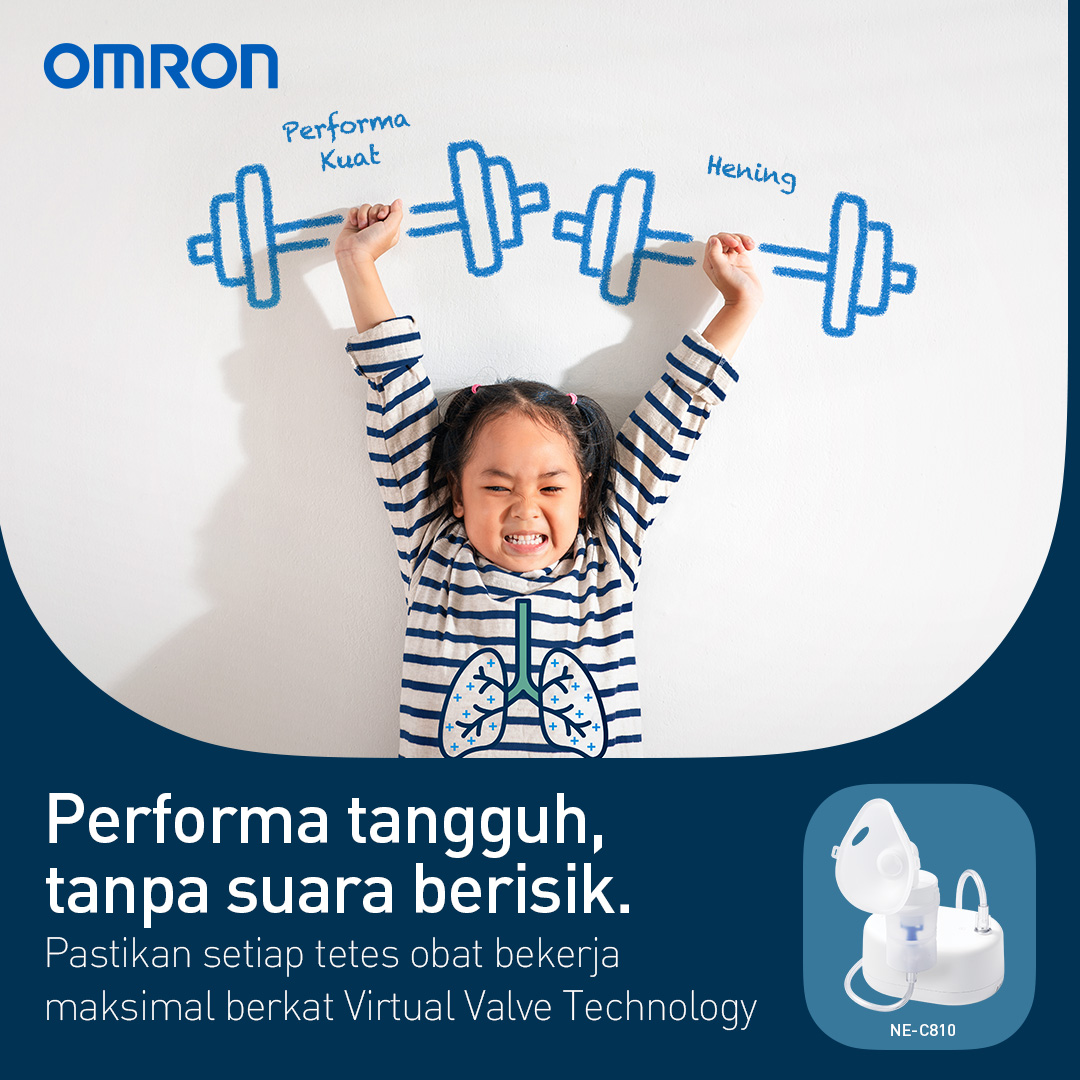 Omron Compressor Nebulizer NE-C810 Portable Ringan dengan Teknologi Virtual Valve VVT Foto 6