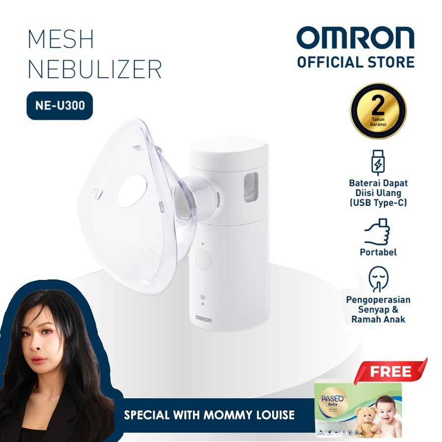 Omron NE-U300 Mesh Nebulizer Portable USB Type-C Rechargeable & Paseo Baby Travel Pack