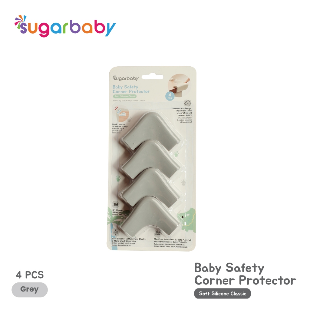 Sugarbaby Baby Safety Corner Protector Silikon Lembut Classic & Plane 4 PCS Foto 7