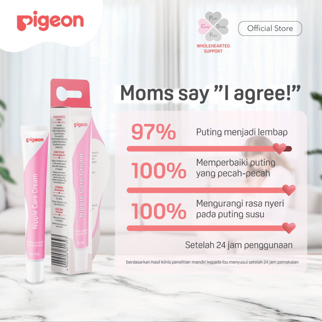 PIGEON Nipple Care Cream 10ml Pelembab Puting Lecet Multifungsi Food Grade Foto 5