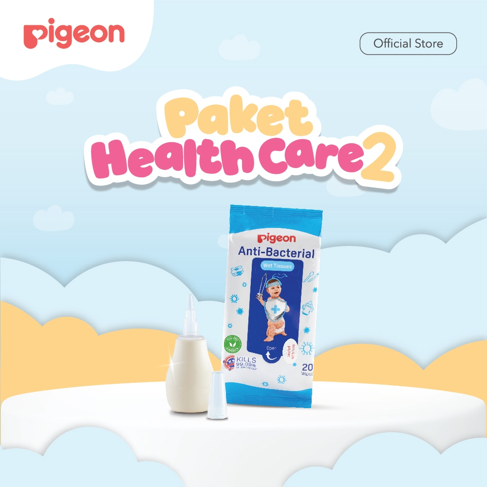 Pigeon Paket Health Care 2 Set Baby Care Nose Cleaner Anti Bacterial Wet Tissue