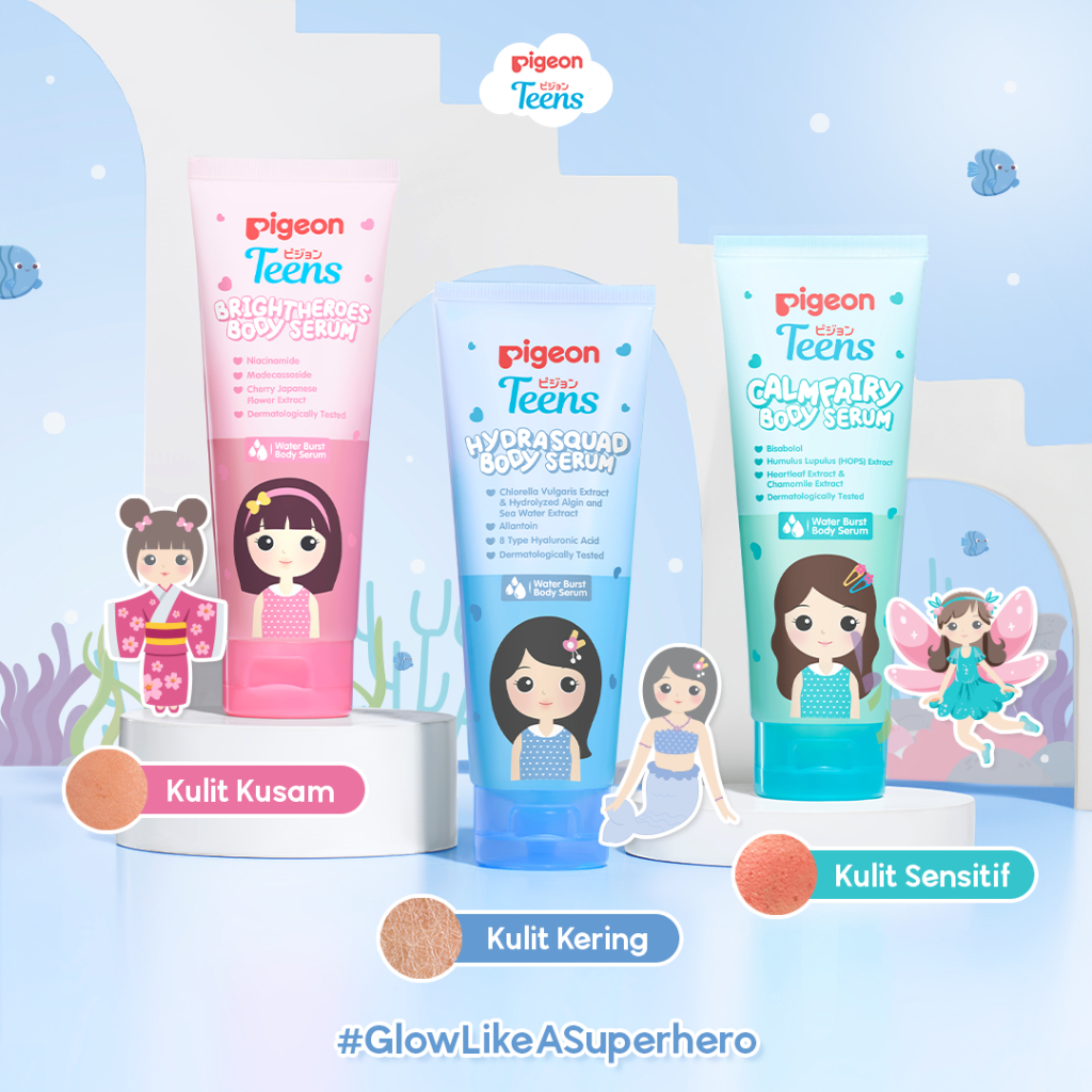 Pigeon Teens Hydra Squad Body Serum 100ml Water Burst Teknologi Gel to Water Foto 4