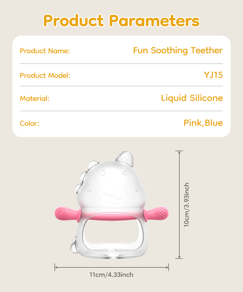 Dr.isla Teether Bayi YJ15 Silikon Food Grade BPA Free Anti-Isap Jari Mainan Gigitan 0-6 Foto 8