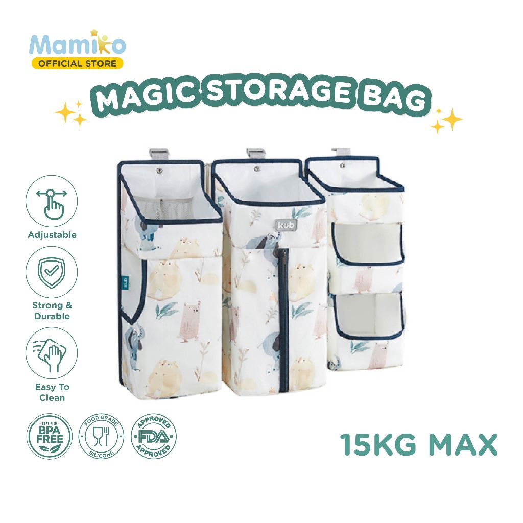 KUB Storage Bag Tas Penyimpanan Gantungan Bayi Basic Classic Motif Elephant Crocodile