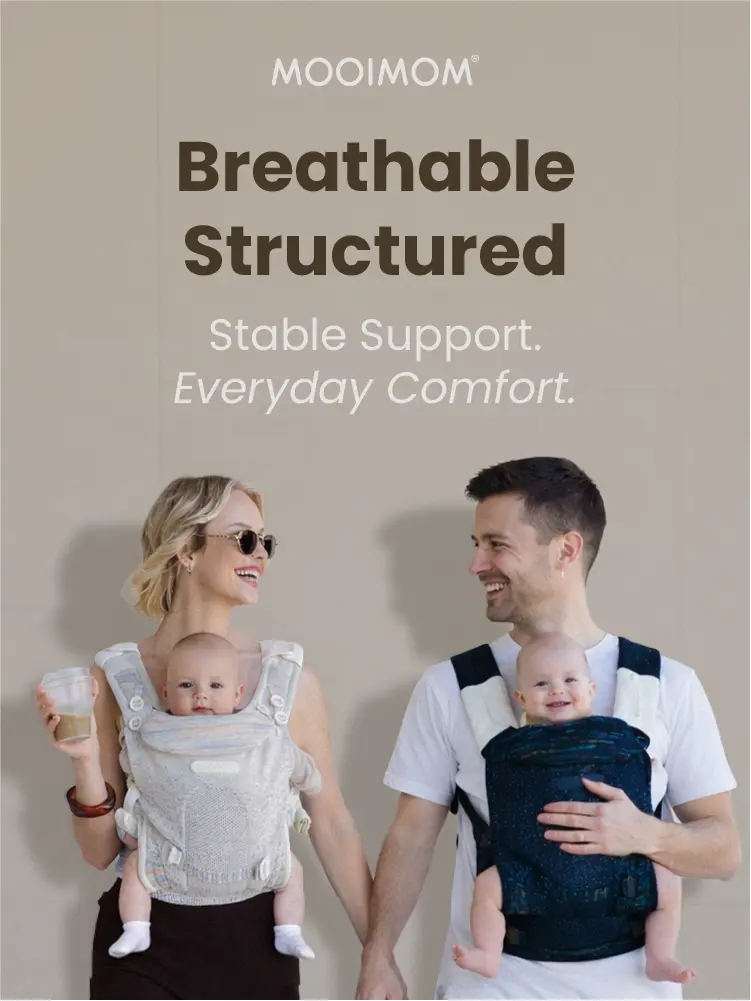 MOOIMOM AiryKnit Baby Carrier Stellar White Foto 5