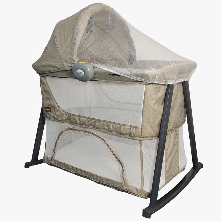 Baby Box Babydoes 4-in-1 Cottage Crib Tempat Tidur Bayi Portable dengan Music Box Foto 8