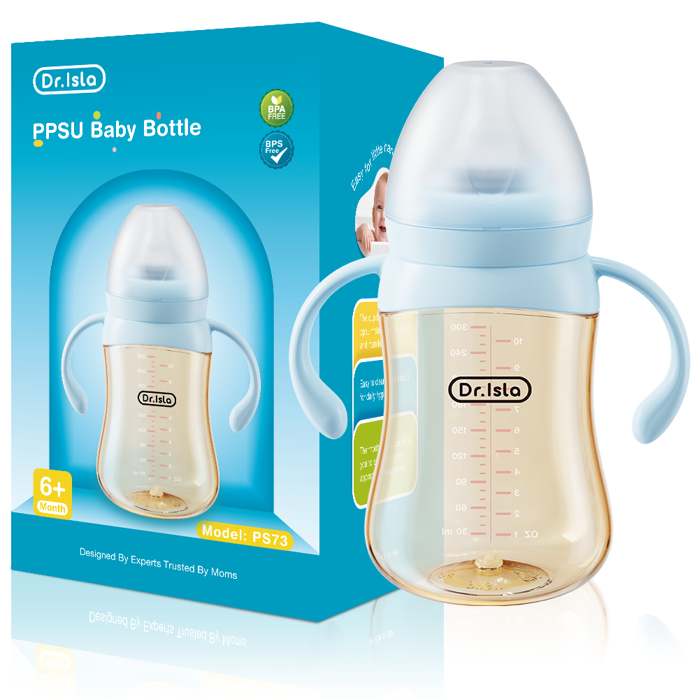 Botol Susu Bayi Dr.isla PS73 PPSU Anti Kolik Wide Neck dengan Gagang Foto 7