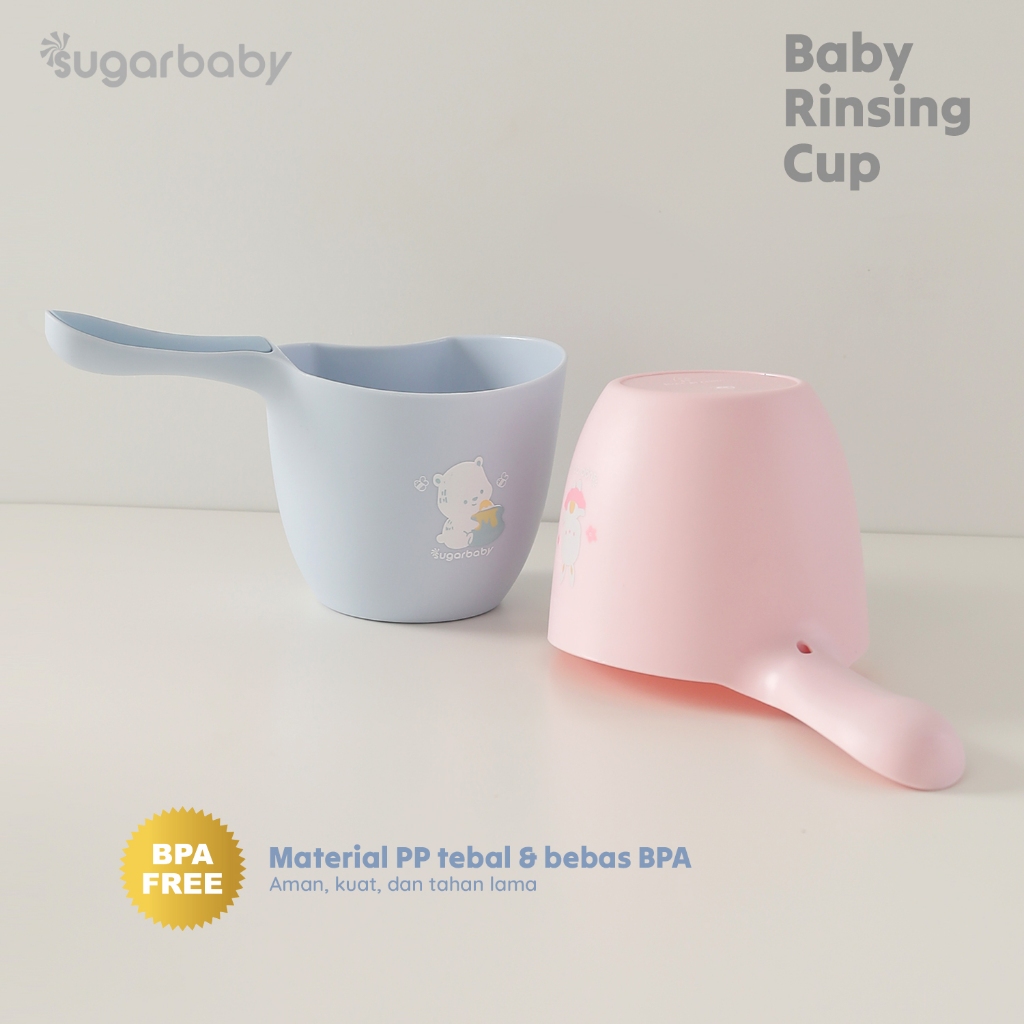 Sugarbaby Baby Rinsing Cup 600ml | Gayung Mandi Bayi Anti Air Masuk Mata BPA Foto 4