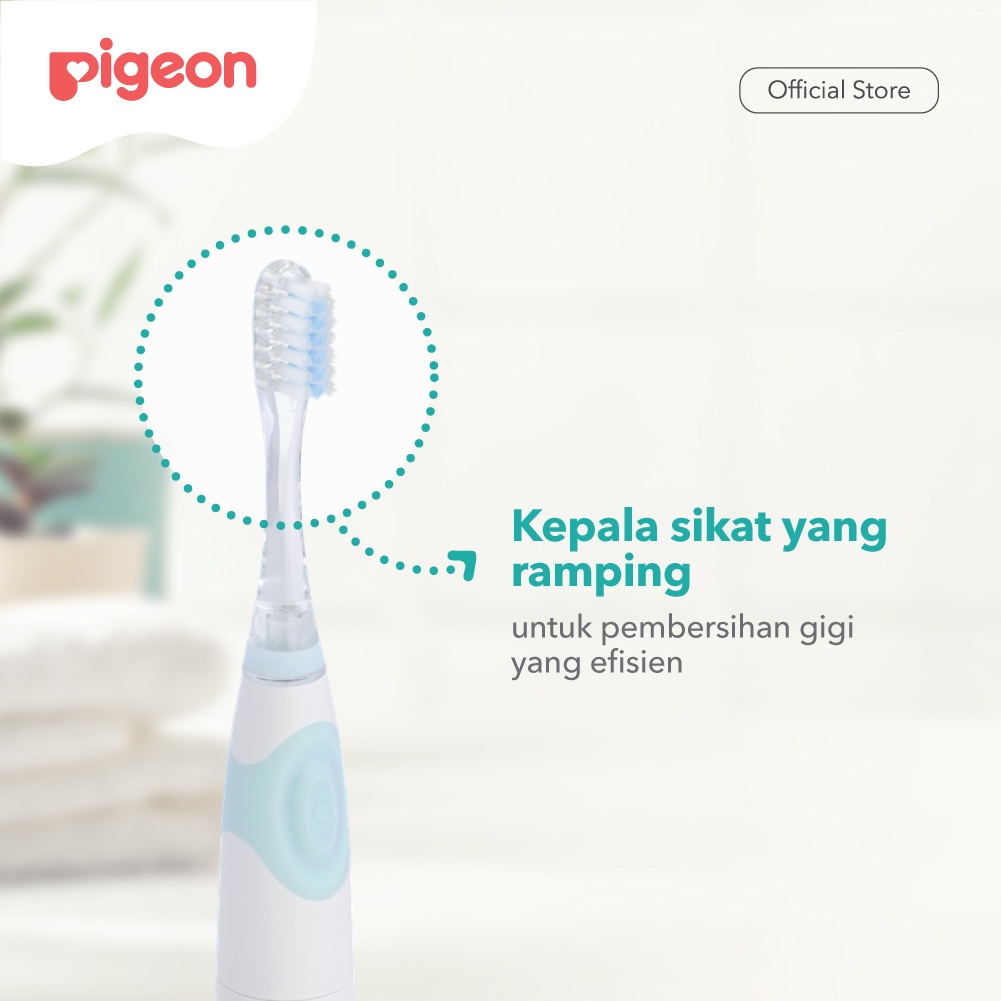 Pigeon Electric Finishing Toothbrush Sikat Gigi Elektrik Bayi 12+ Bulan dengan Lampu LED Foto 4