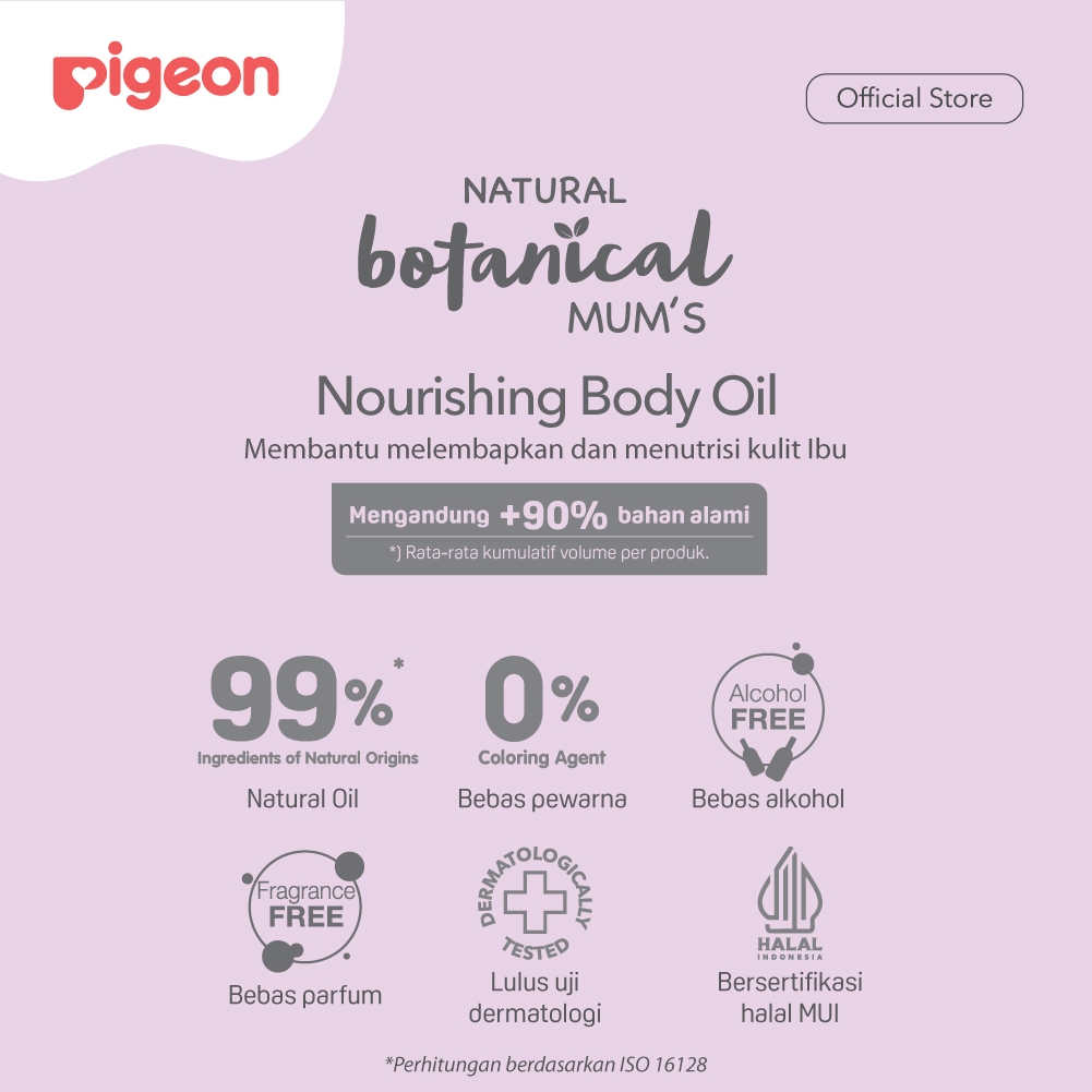 Pigeon Botanical Mum's Nourishing Body Oil 100ML Perawatan Kulit Ibu Hamil Foto 3