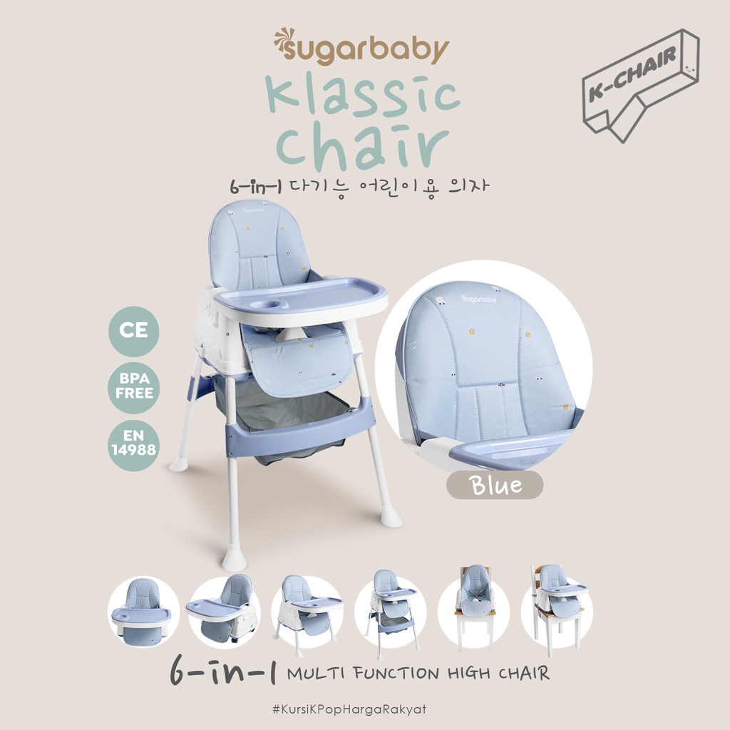 Sugarbaby K-Chair Klassic Chair 6in1 Kursi Makan Bayi Multifungsi High Chair Booster Seat Foto 6