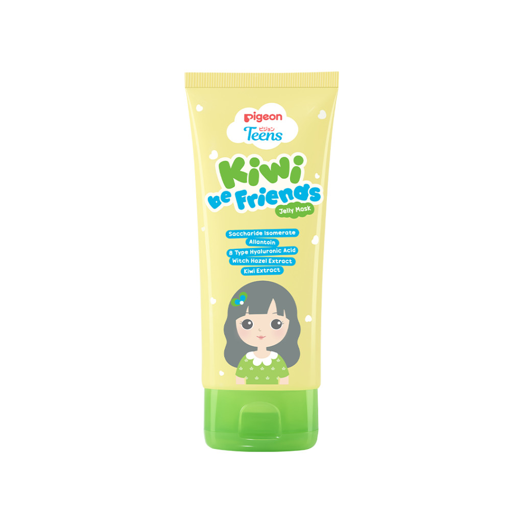 Pigeon Teens Kiwi Be Friends Jelly Mask 60ml Masker Wajah Jelly Remaja Menenangkan Kulit Foto 2