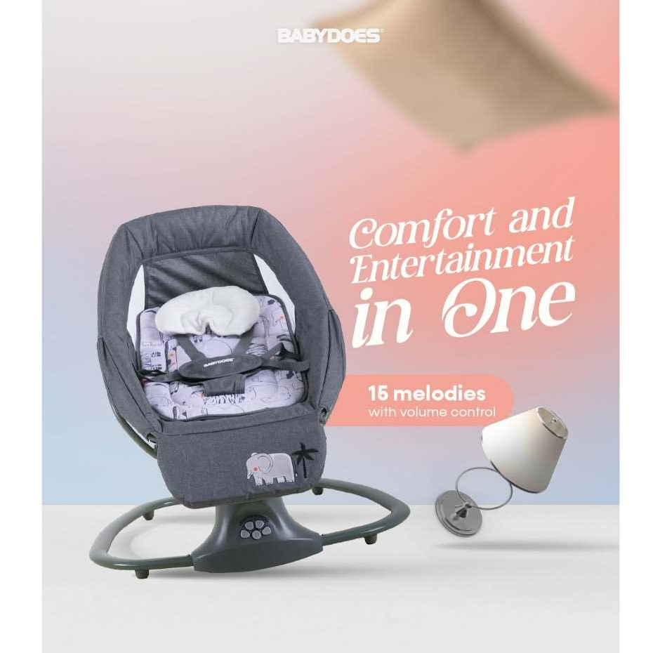 Ayunan Bayi Babydoes Claptown 2.0 with Footrest Side to Side Movement 15 Lagu Foto 4